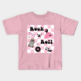 Rock and Roll Pink Kids T-Shirt